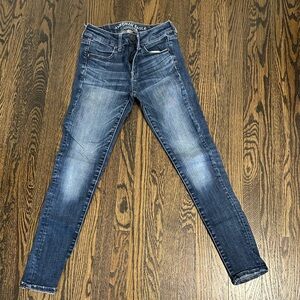 Dark Blue Jeggings American Eagle